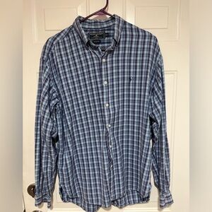 Ralph Lauren Sport L/S Blue Plaid Button Up Shirt - Mens Large